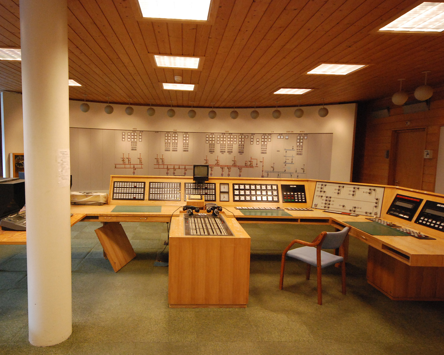 Former operations centre in reception building.